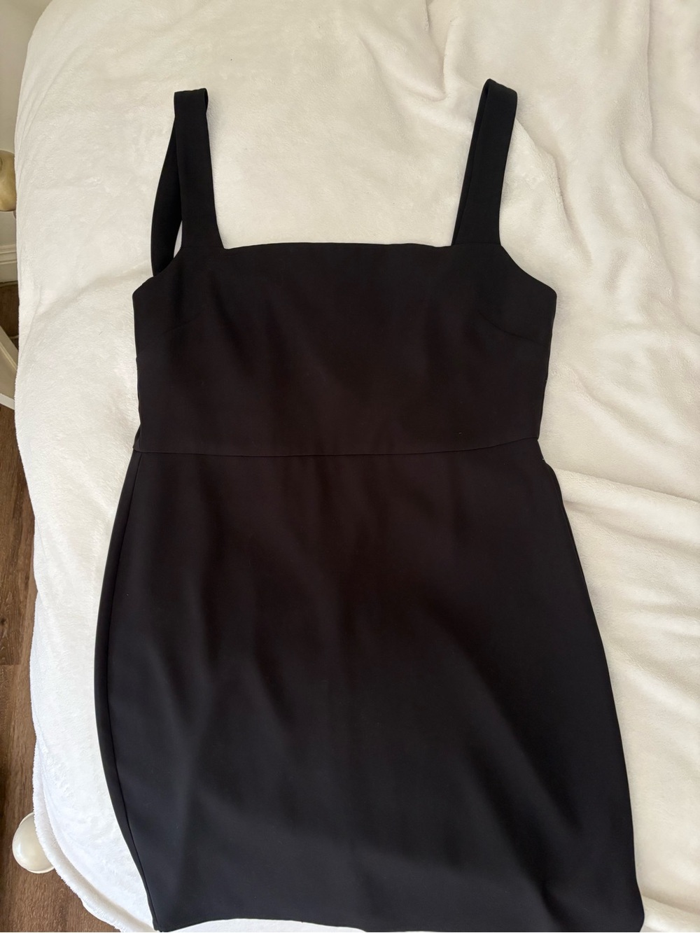Aritzia Babaton Black Square-Neck Sheath Mini Dress